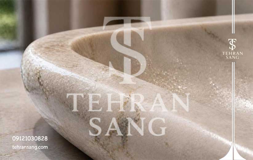 روشویی مرمر رگه دار