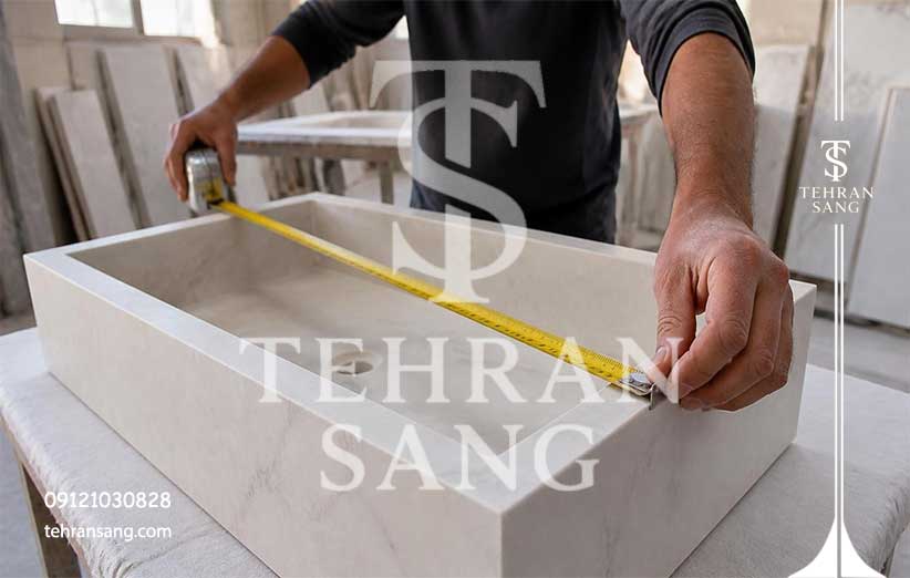 ابعاد روشویی سنگی