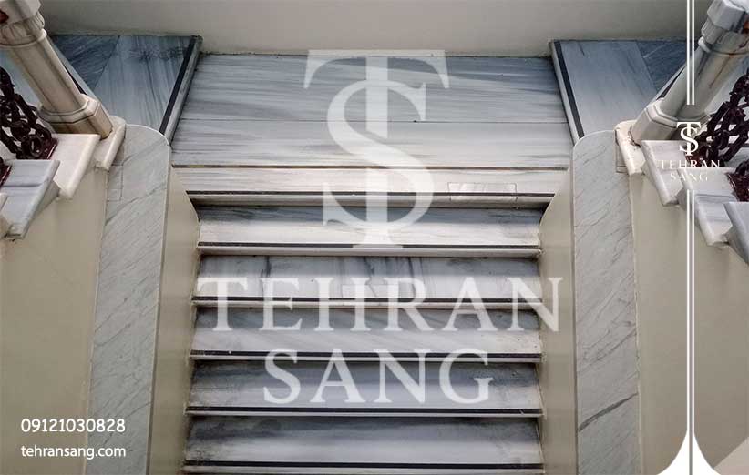 سنگ مرمر سفید برای راه پله